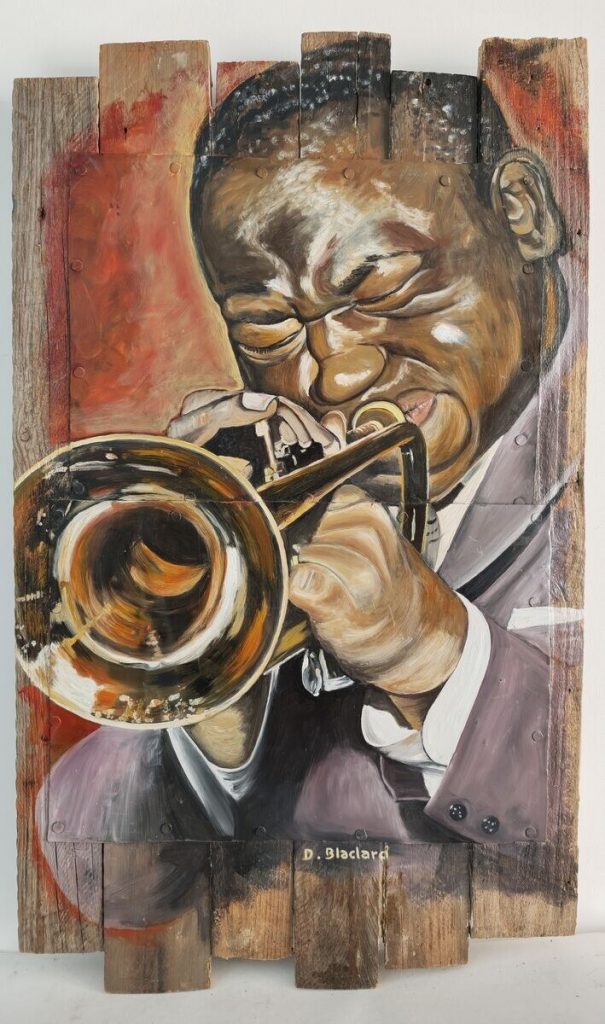 Brownie — huile sur zinc fixé sur bois de palettes, 84 x 50 cm, œuvre de Daniel Blaclard (BLACDAN)