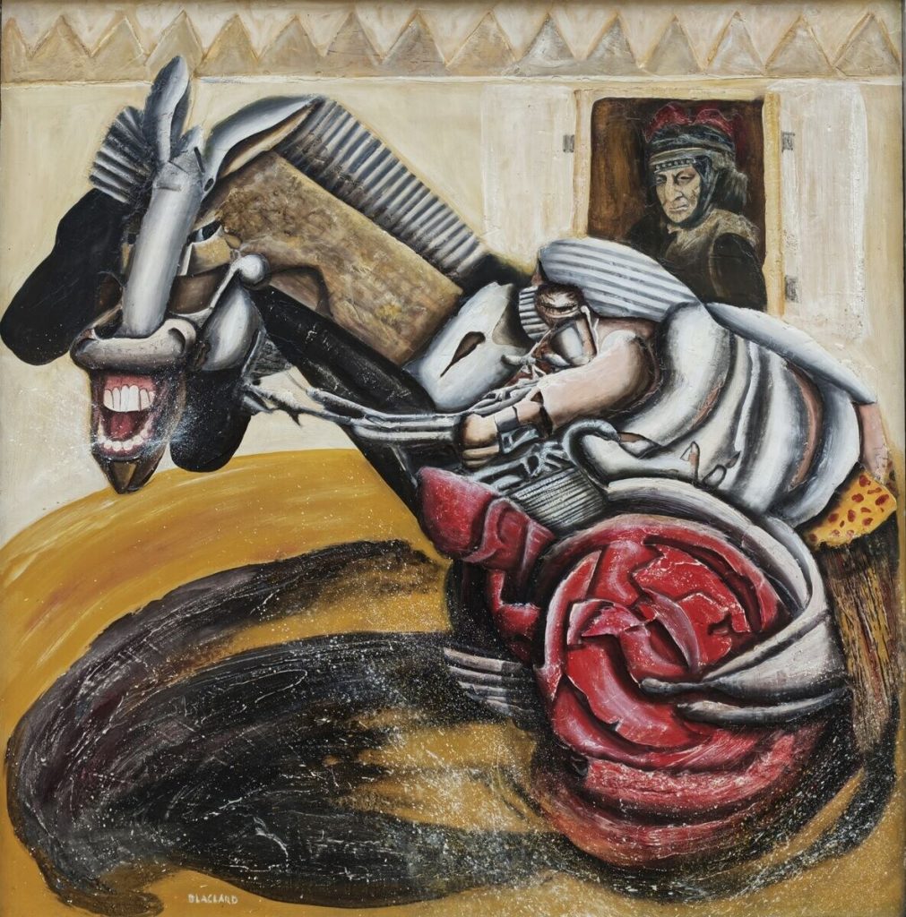 Char No 1 — Acrylique et mixte sur bois, 1m 25 x 1m 23, œuvre de Daniel Blaclard (BLACDAN)