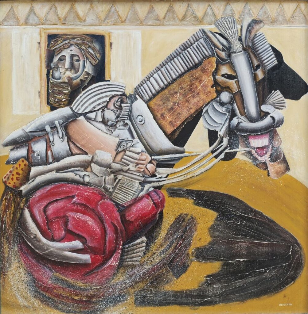 Char No 2 — Acrylique et mixte sur bois, 1m 25 x 1m 23, œuvre de Daniel Blaclard (BLACDAN)