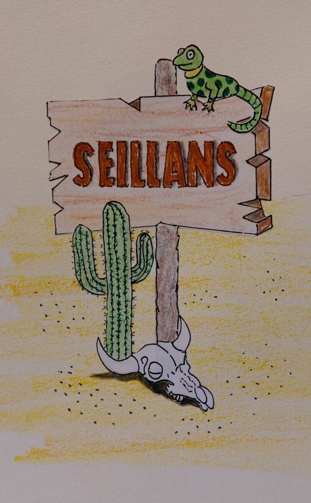 Seillans — Aquarelle et encre sur papier, À préciser, œuvre de Daniel Blaclard (BLACDAN)