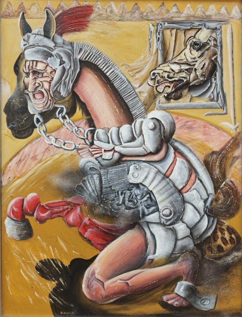 Ici Ou La — Acrylique et mixte sur bois, 1m 55 x 1m 15, œuvre de Daniel Blaclard (BLACDAN)