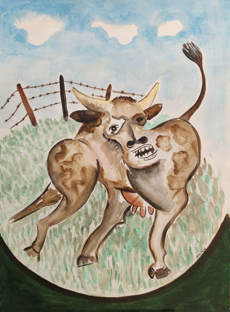 Isabelle — Acrylique sur papier, 56cm x 42 cm, œuvre de Daniel Blaclard (BLACDAN)