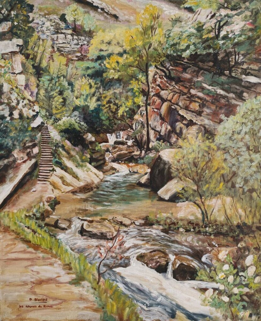 Les sources du Riou — Acrylique sur toile, 73 cm x 60 cm, œuvre de Daniel Blaclard (BLACDAN)