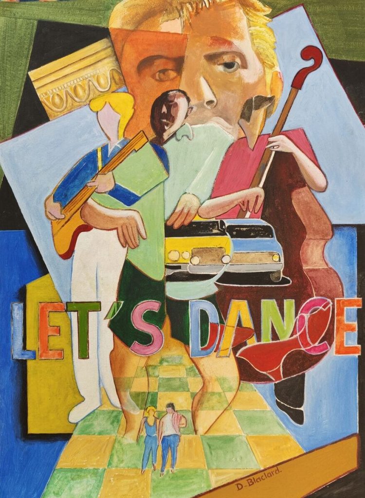 Let&rsquo;s Dance — Peinture acrylique sur papier, 52,7cm x 38,5cm, œuvre de Daniel Blaclard (BLACDAN)