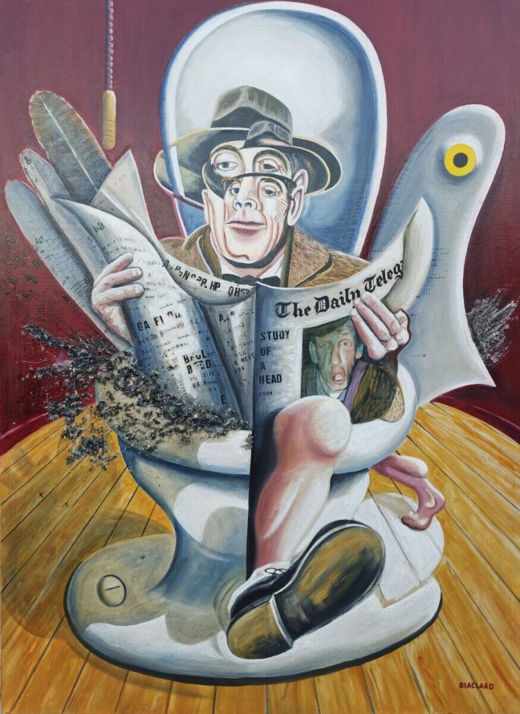 The Reader 2 — Peinture à l'huile et sable sur toile, 1m x 75 cm, œuvre de Daniel Blaclard (BLACDAN)