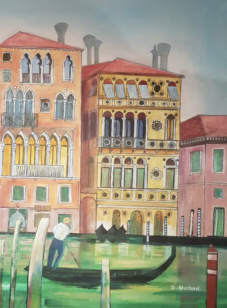 Vue de Venise — Acrylique sur papier, œuvre de Daniel Blaclard (BLACDAN)